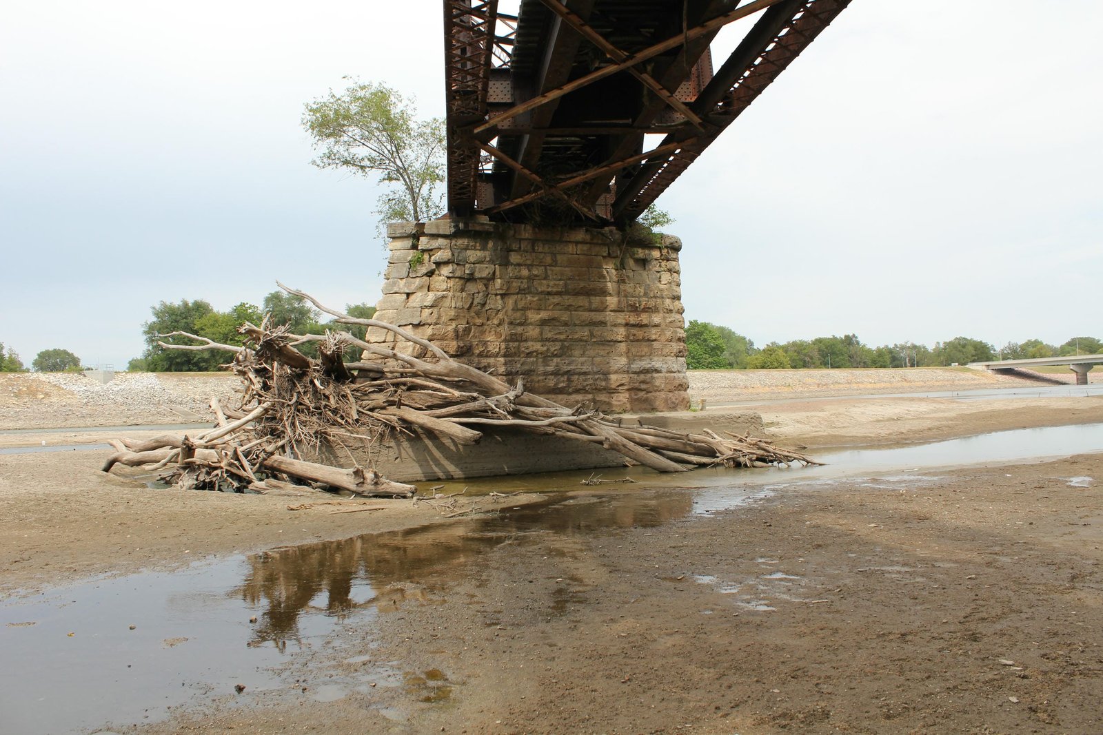 Under west span (span #4), looking east